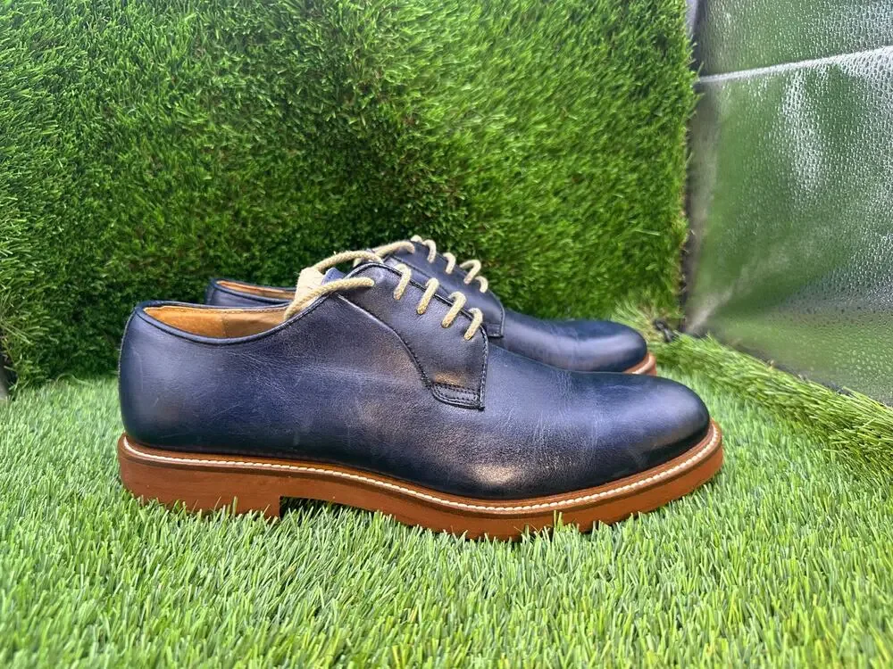 To Boot New York Adam Derrick Oxford Dress Shoes Men's 8.5 Blue Leather Formal